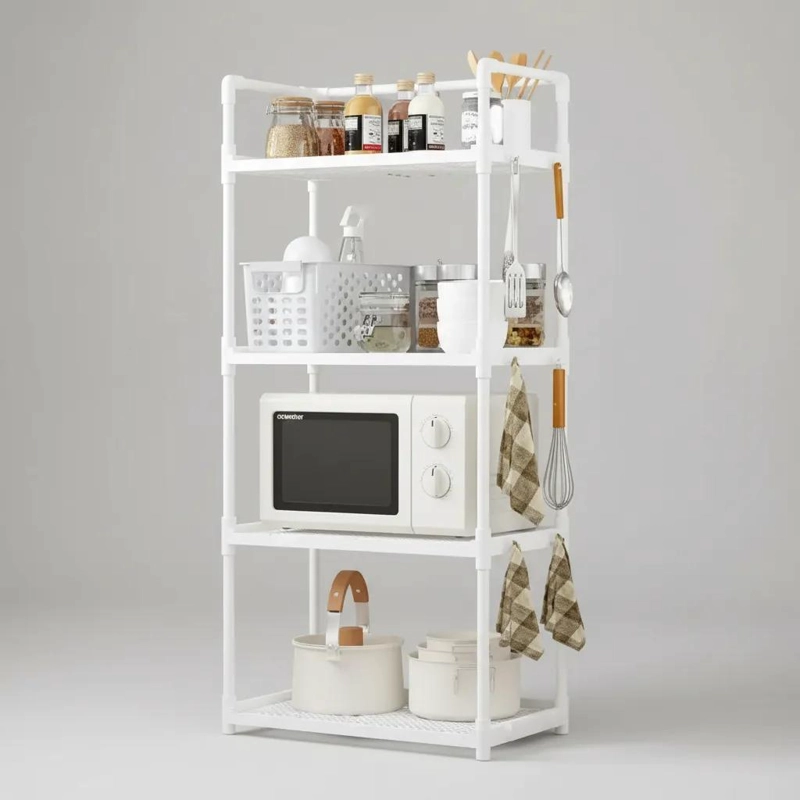 RACK ORGANIZADOR DE COCINA MULTIFUNCIONAL CON 4 REPISAS - 7