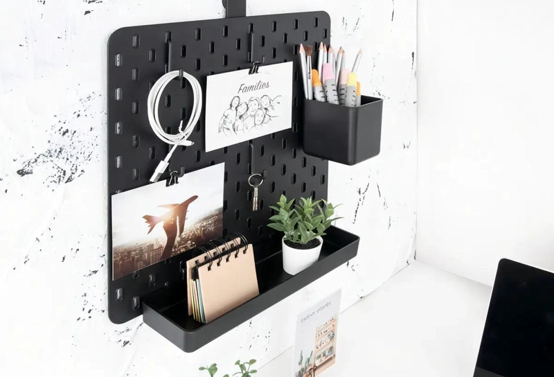 ORGANIZADOR MULTIFUNCIONAL DE ESCRITORIO CON PRENSA AJUSTABLE - 2