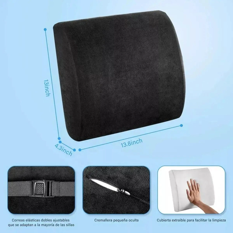 COJIN ERGONOMICO LUMBAR Y ASIENTO PARA ALIVIO DE PRESION Y POSTURA - 2