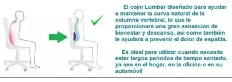 COJIN ERGONOMICO LUMBAR Y ASIENTO PARA ALIVIO DE PRESION Y POSTURA - 3