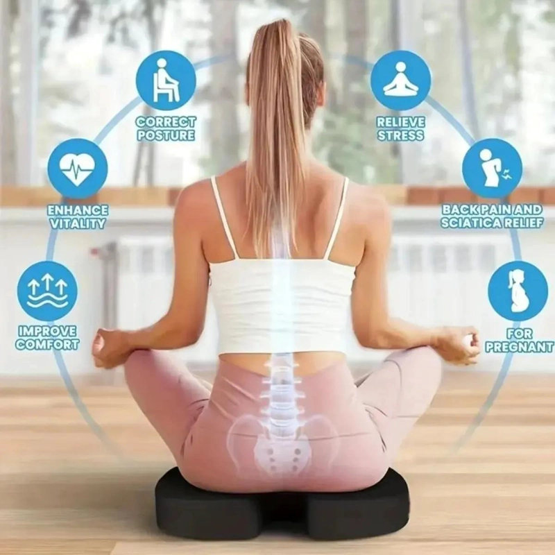 COJIN ERGONOMICO LUMBAR Y ASIENTO PARA ALIVIO DE PRESION Y POSTURA - 5