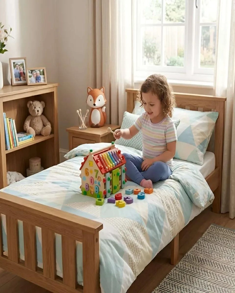 CASA DE ACTIVIDADES DIDACTICA DE MADERA PARA NIÑOS - 4