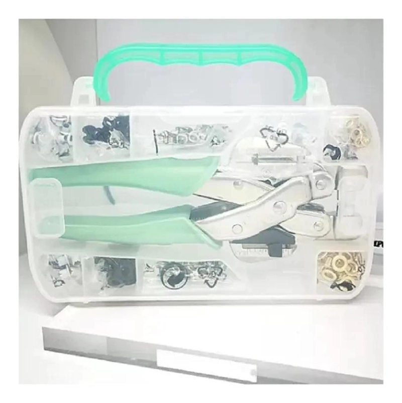 KIT DE REMACHADORA Y PERFORADORA CON 160 OJETILLOS VARIADOS - 3