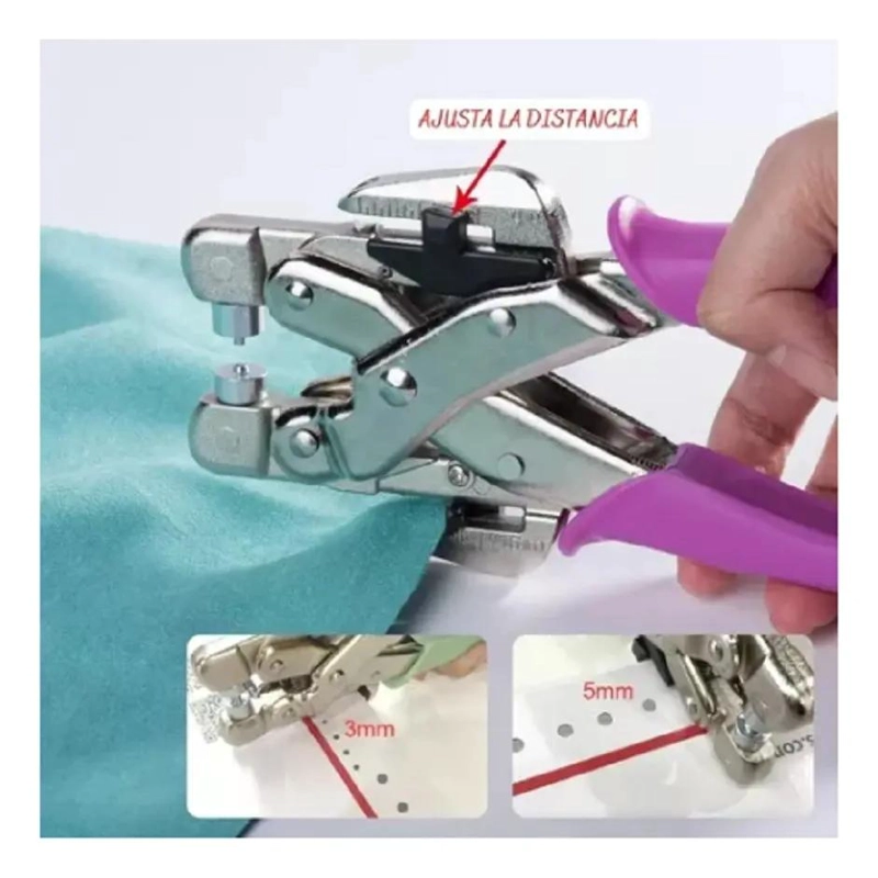 KIT DE REMACHADORA Y PERFORADORA CON 160 OJETILLOS VARIADOS - 5