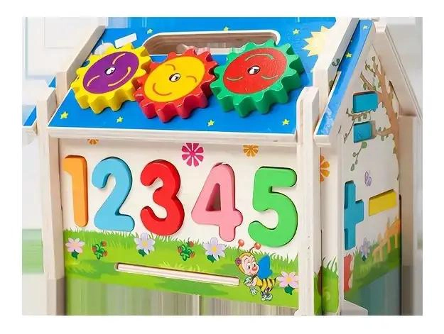 CASA INTERACTIVA DE MADERA PARA APRENDIZAJE INFANTIL - 3