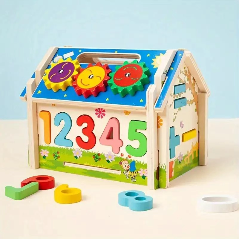 CASA INTERACTIVA DE MADERA PARA APRENDIZAJE INFANTIL - 5