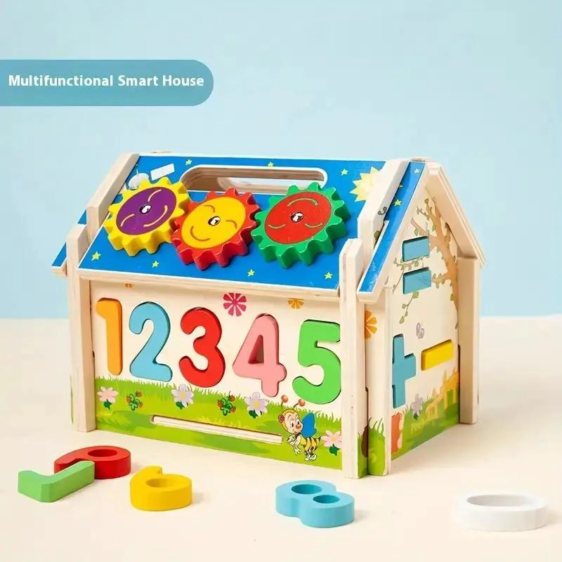 CASA INTERACTIVA DE MADERA PARA APRENDIZAJE INFANTIL - 7