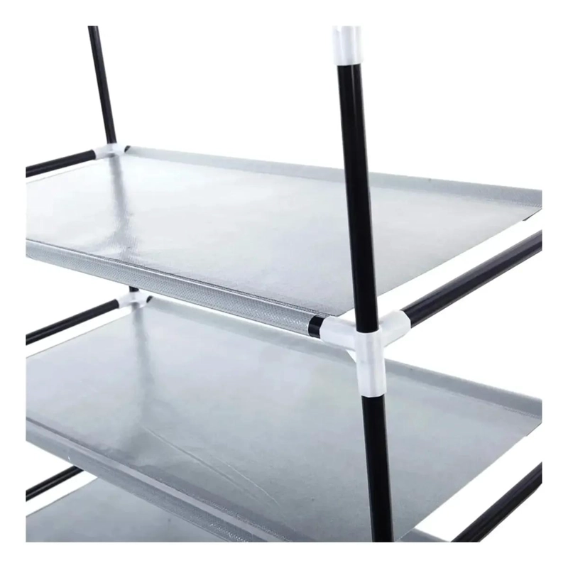 ZAPATERO PORTATIL VERTICAL DE 10 NIVELES CON FUNDA 58X30X158CM - 4