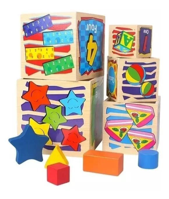PACK DIDACTICO DE JUGUETES DE MADERA PARA NIÑOS - 6