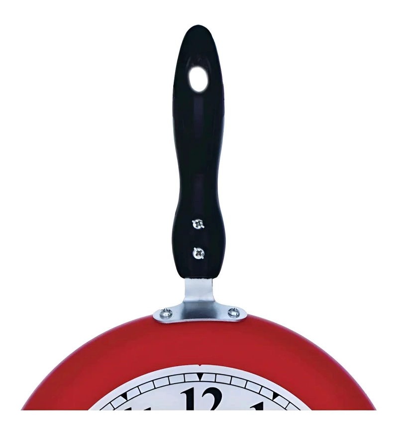 RELOJ DE PARED PARA COCINA CON DISEÑO DE SARTE N COLOR ROJO - 6
