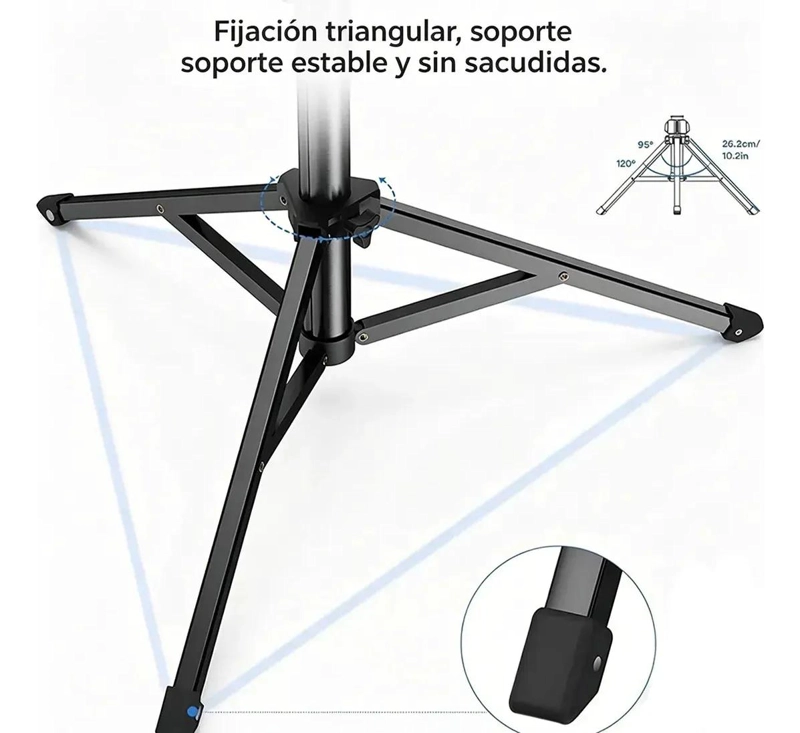 TRIPODE 2 EN 1 AJUSTABLE DE 1.6M CON CONTROL REMOTO - 6