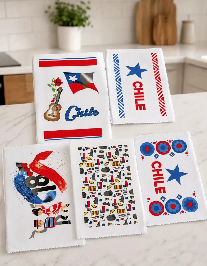PACK DE PAÑOS DE COCINA CON DISEÑOS FIESTAS PATRIAS - 1