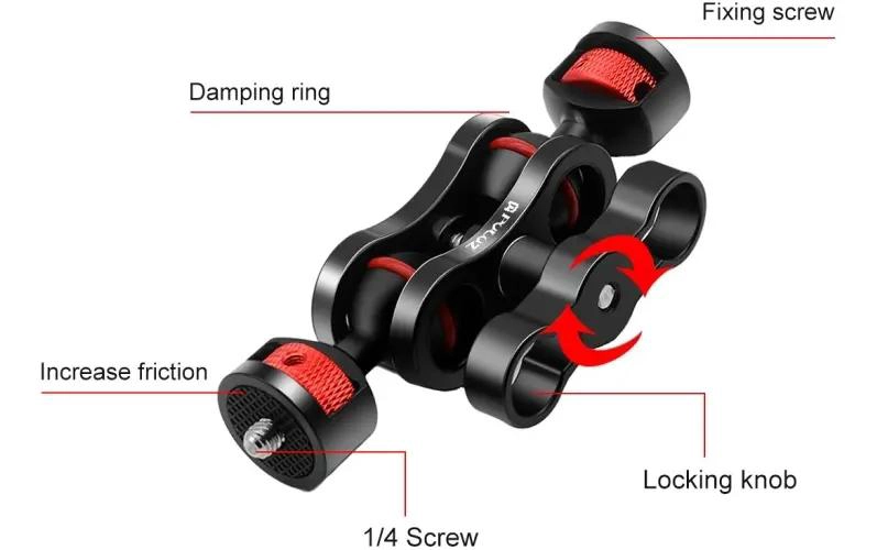 SOPORTE BRAZO MAGICO DUAL PARA FOTOGRAFIA Y VIDEO - 5