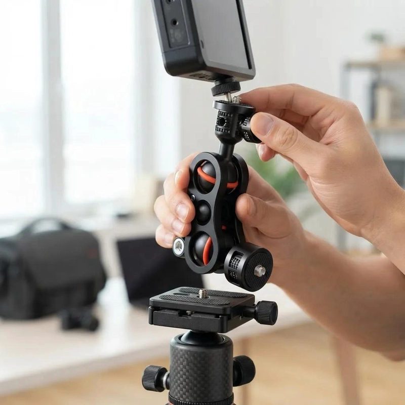 SOPORTE BRAZO MAGICO DUAL PARA FOTOGRAFIA Y VIDEO - 9