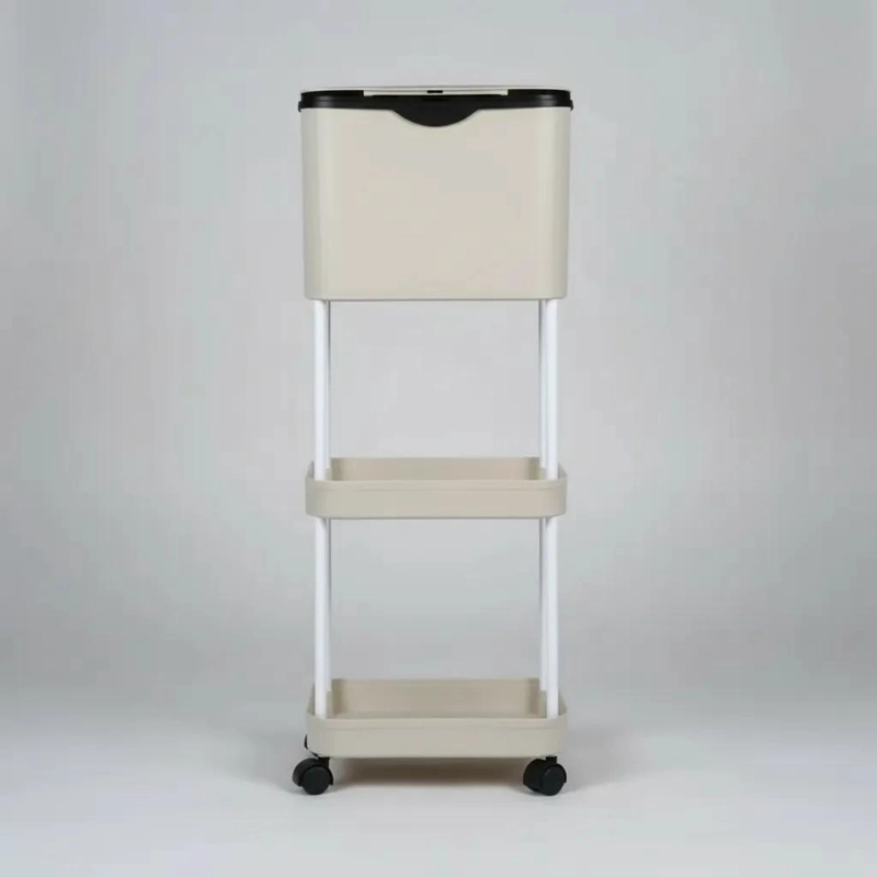 ESTANTE ORGANIZADOR VERTICAL CON TACHO PARA COCINA Y ALMACENAMIENTO - 6