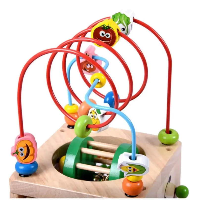 CUBO DIDACTICO DE MADERA 5 ACTIVIDADES PARA APRENDIZAJE INFANTIL - 2