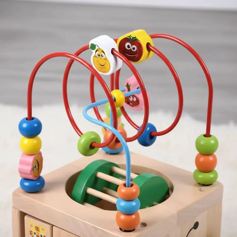 CUBO DIDACTICO DE MADERA 5 ACTIVIDADES PARA APRENDIZAJE INFANTIL - 6