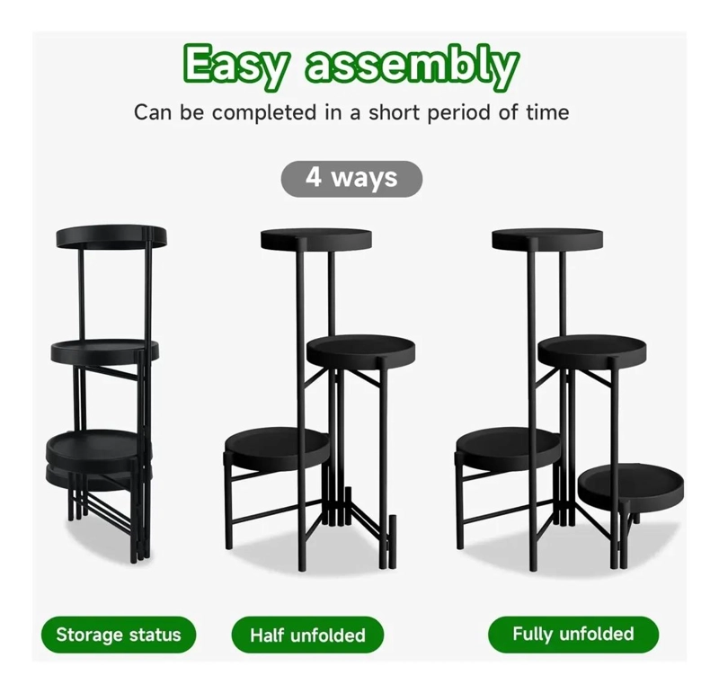 ORGANIZADOR DESMONTABLE DE METAL PARA MACETEROS CON 4 NIVELES - 3