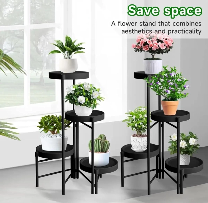 ORGANIZADOR DESMONTABLE DE METAL PARA MACETEROS CON 4 NIVELES - 9