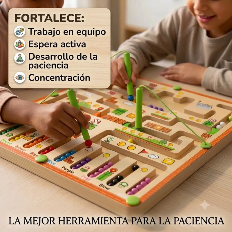 LABERINTO MAGNE TICO DIDACTICO PARA NIÑOS 30X30 CM - 3