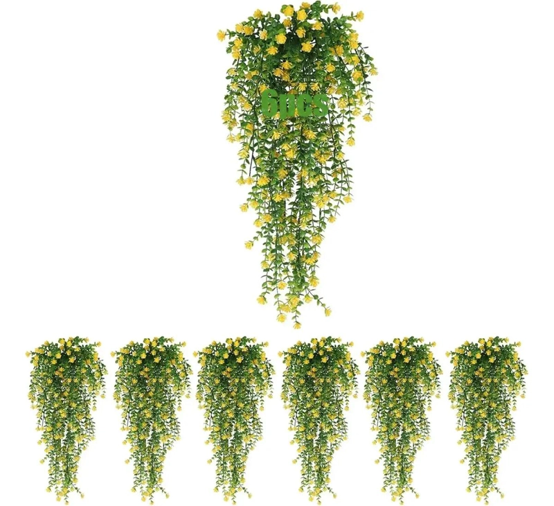 PLANTAS COLGANTES ARTIFICIALES DECORATIVAS PARA INTERIORES Y EXTERIORES - 1