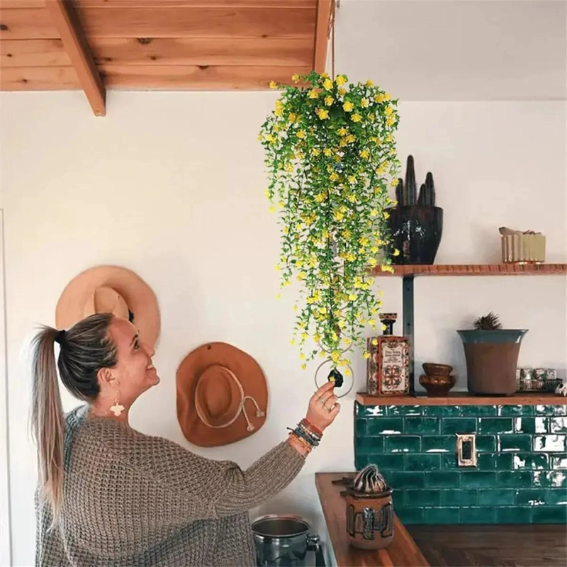 PLANTAS COLGANTES ARTIFICIALES DECORATIVAS PARA INTERIORES Y EXTERIORES - 4