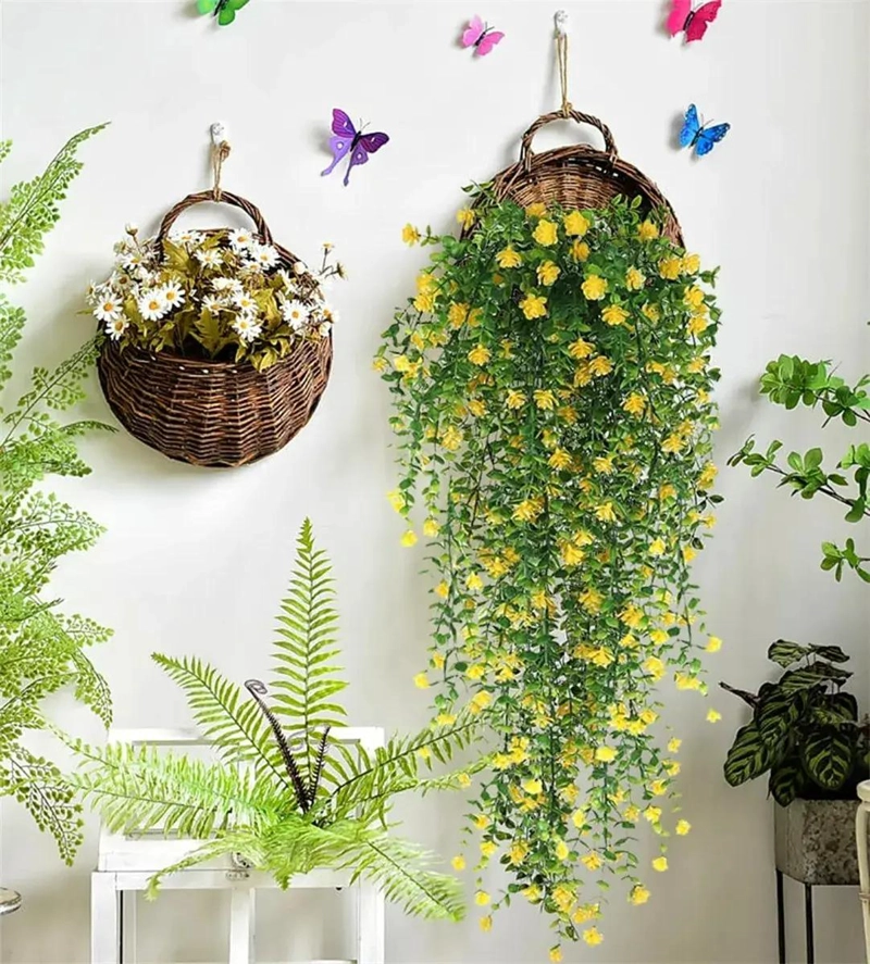 PLANTAS COLGANTES ARTIFICIALES DECORATIVAS PARA INTERIORES Y EXTERIORES - 7