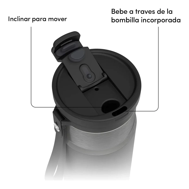 BOTELLA TE RMICA DE 710ML CON TAPA DUAL SIP Y CORREA - 3