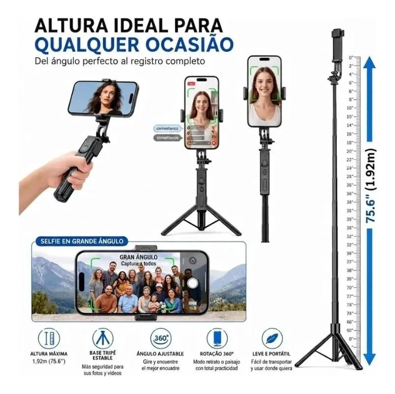 ESTABILIZADOR TRIPODE CON SEGUIMIENTO FACIAL Y GIRO 360 PARA CAMARAS - 2