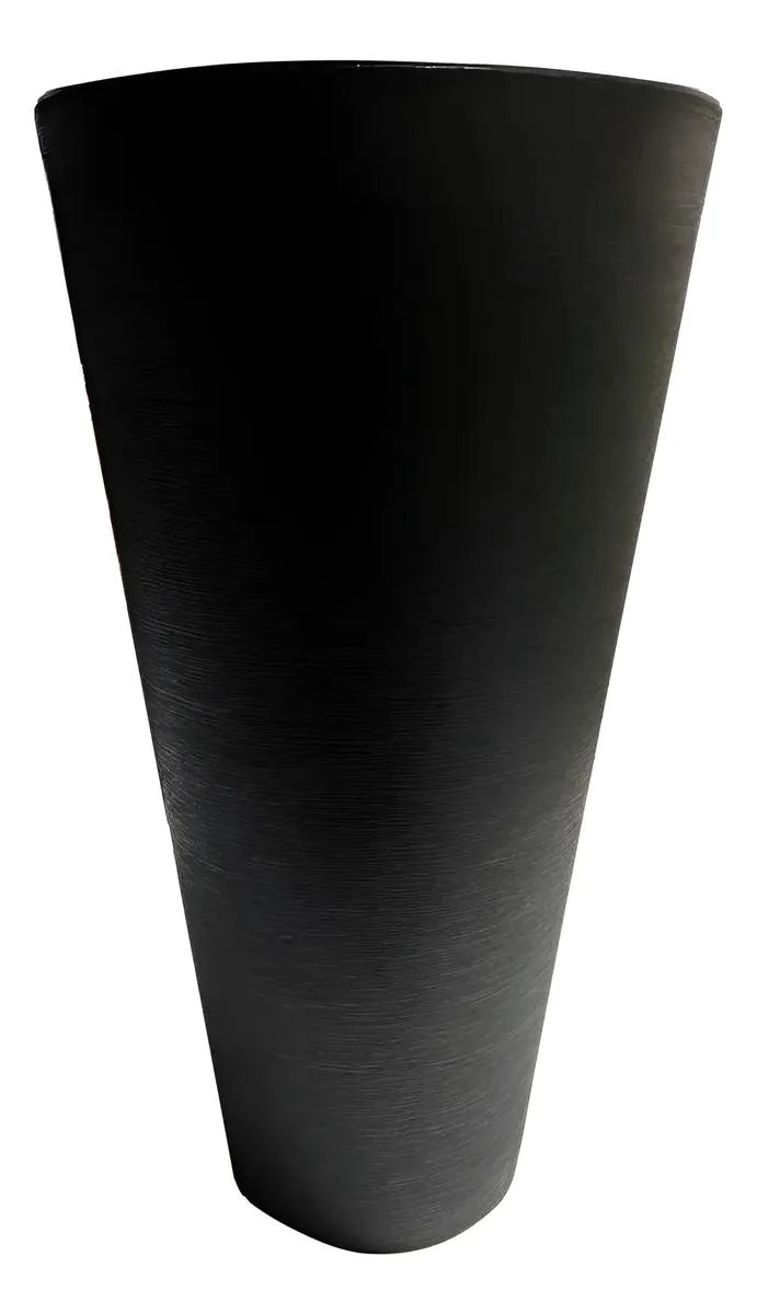 MACETERO CONICO DE PLASTICO GRAFIADO DE 74 CM PARA PLANTAS - 2
