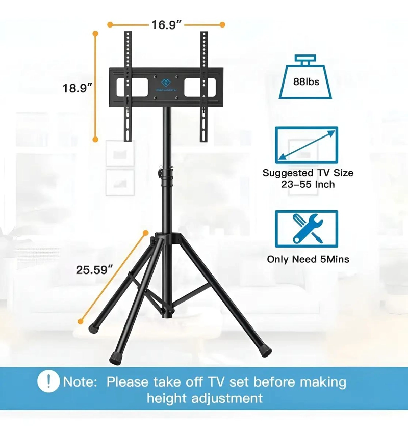 BASE TRIPODE AJUSTABLE PARA TELEVISORES DE 32 A 55 PULGADAS - 9