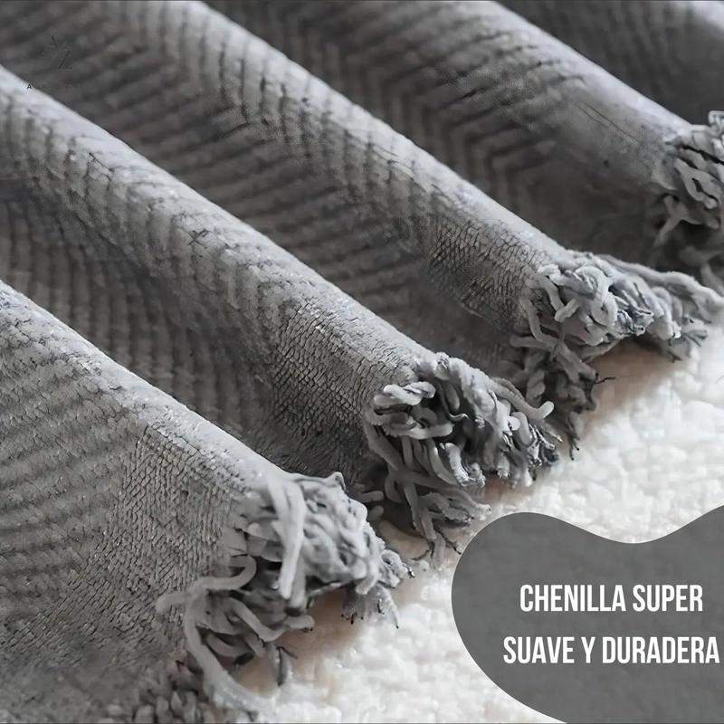FUNDA CUBRE SOFA CHENILLA AJUSTABLE PARA SILLONES DE 2 CUERPOS - 1