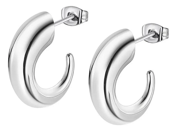 AROS DE ACERO INOXIDABLE 316L PARA MUJER ESTILO URBANO - 1