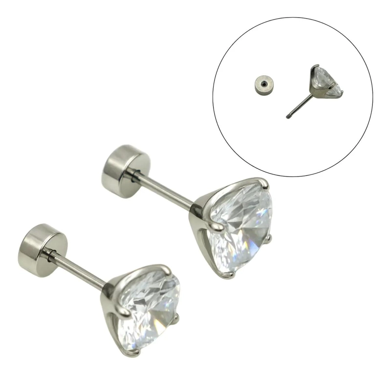 AROS DE TITANIO CON ZIRCONIA 8MM PARA PIEL SENSIBLE - 1
