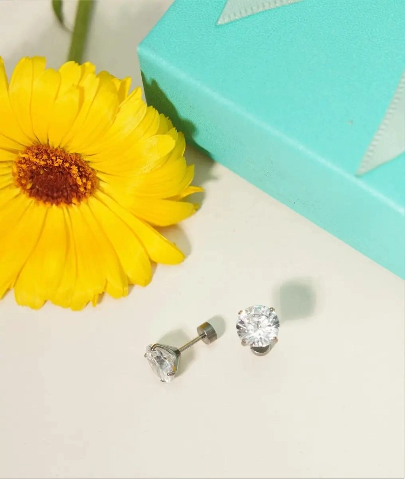 AROS DE TITANIO CON ZIRCONIA 8MM PARA PIEL SENSIBLE - 10