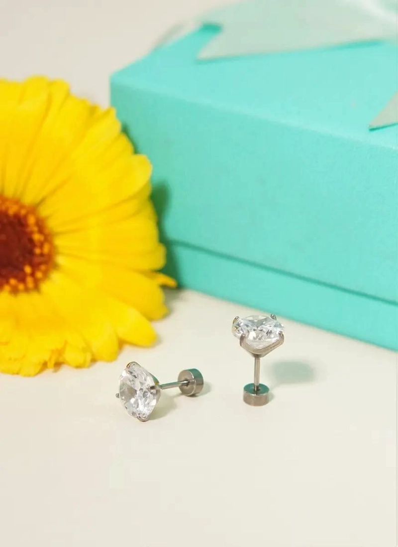 AROS DE TITANIO CON ZIRCONIA 8MM PARA PIEL SENSIBLE - 4