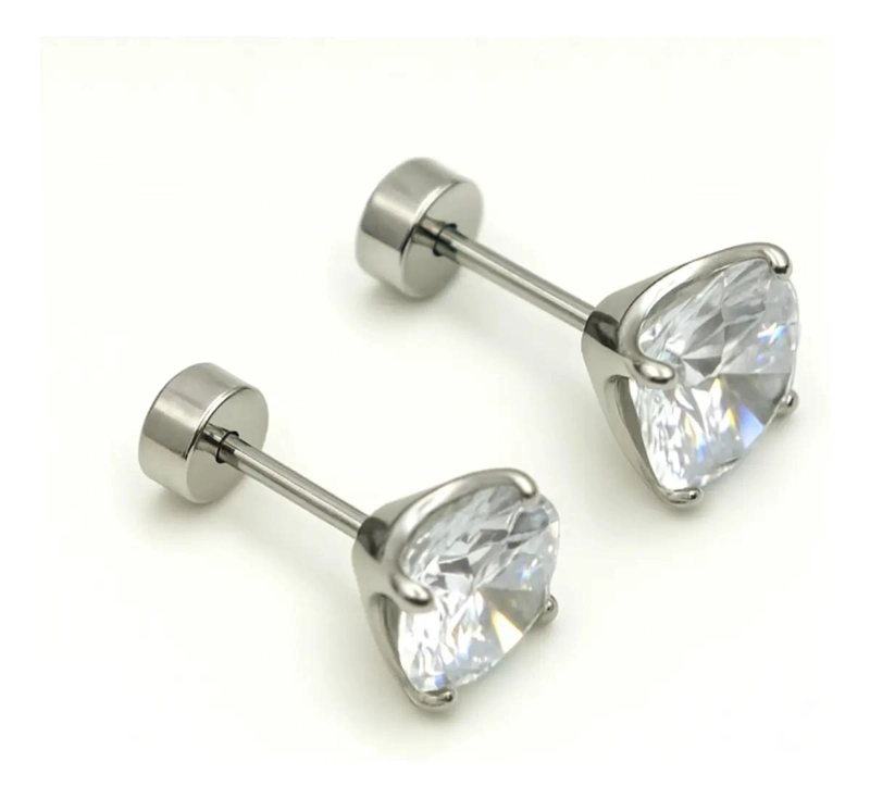 AROS DE TITANIO CON ZIRCONIA 8MM PARA PIEL SENSIBLE - 6