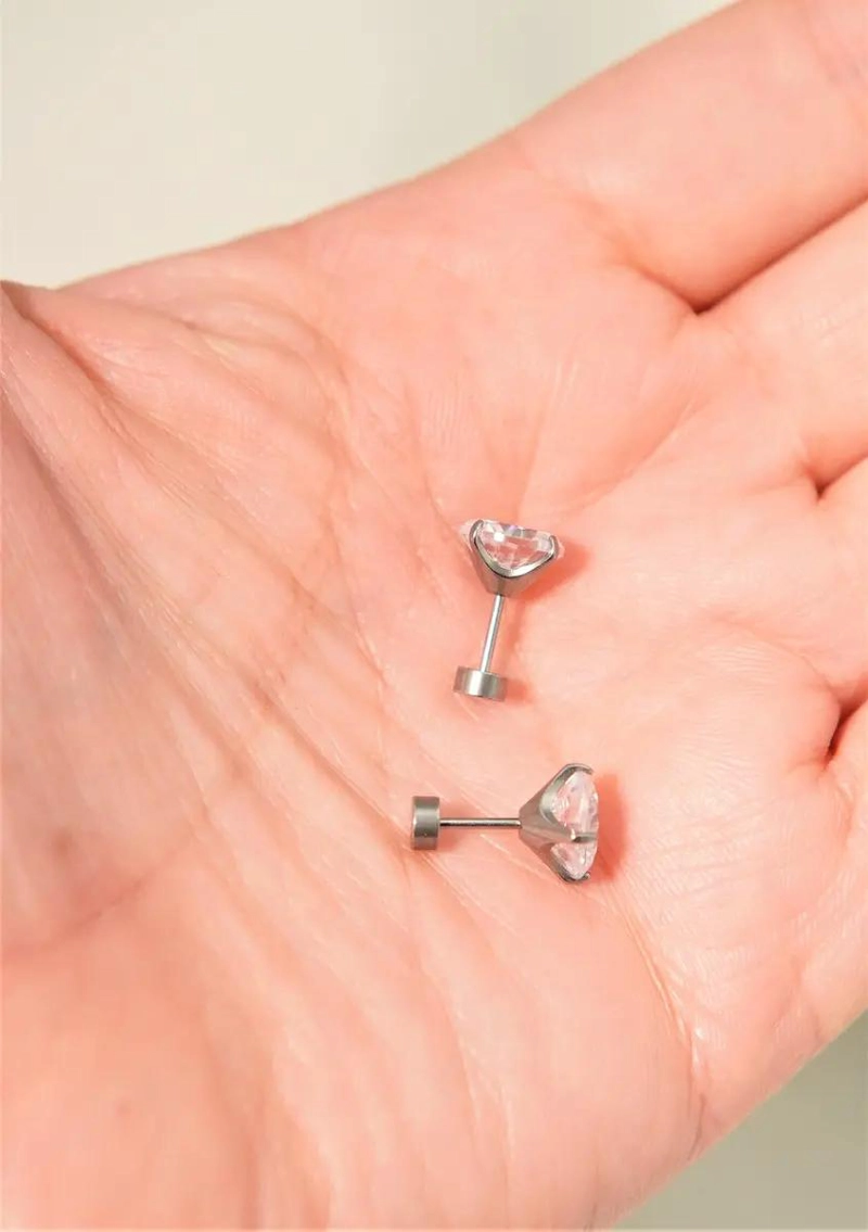 AROS DE TITANIO CON ZIRCONIA 8MM PARA PIEL SENSIBLE - 7