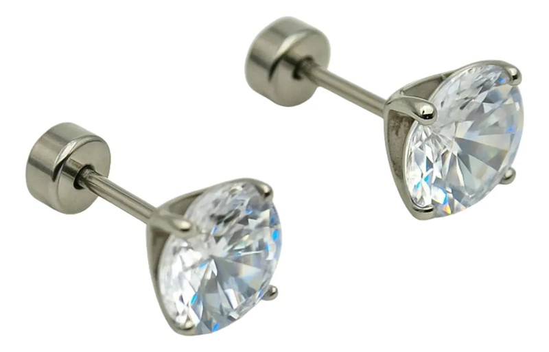 AROS DE TITANIO CON ZIRCONIA 8MM PARA PIEL SENSIBLE - 9