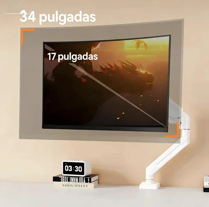 SOPORTE ARTICULADO AJUSTABLE PARA MONITORES DE 17 A 34 PULGADAS - 3