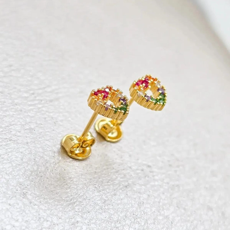 ARETE CORAZON LAMINADO 18K CON ACABADO EUROPEO - 2