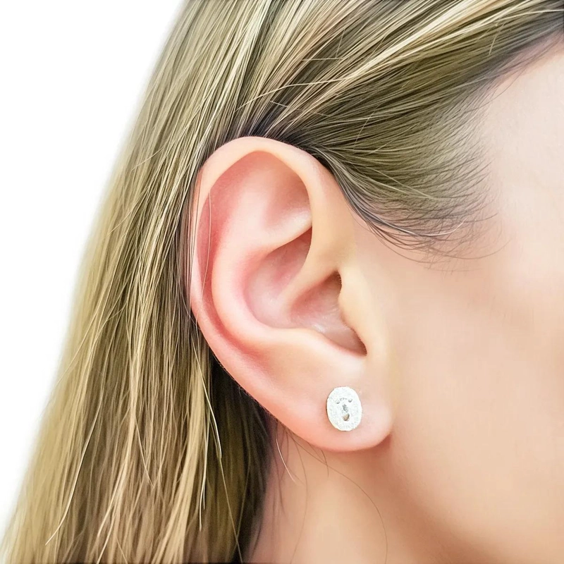AROS OVALADOS DE CIRCON BLANCO EN PLATA FINA 925 - 3