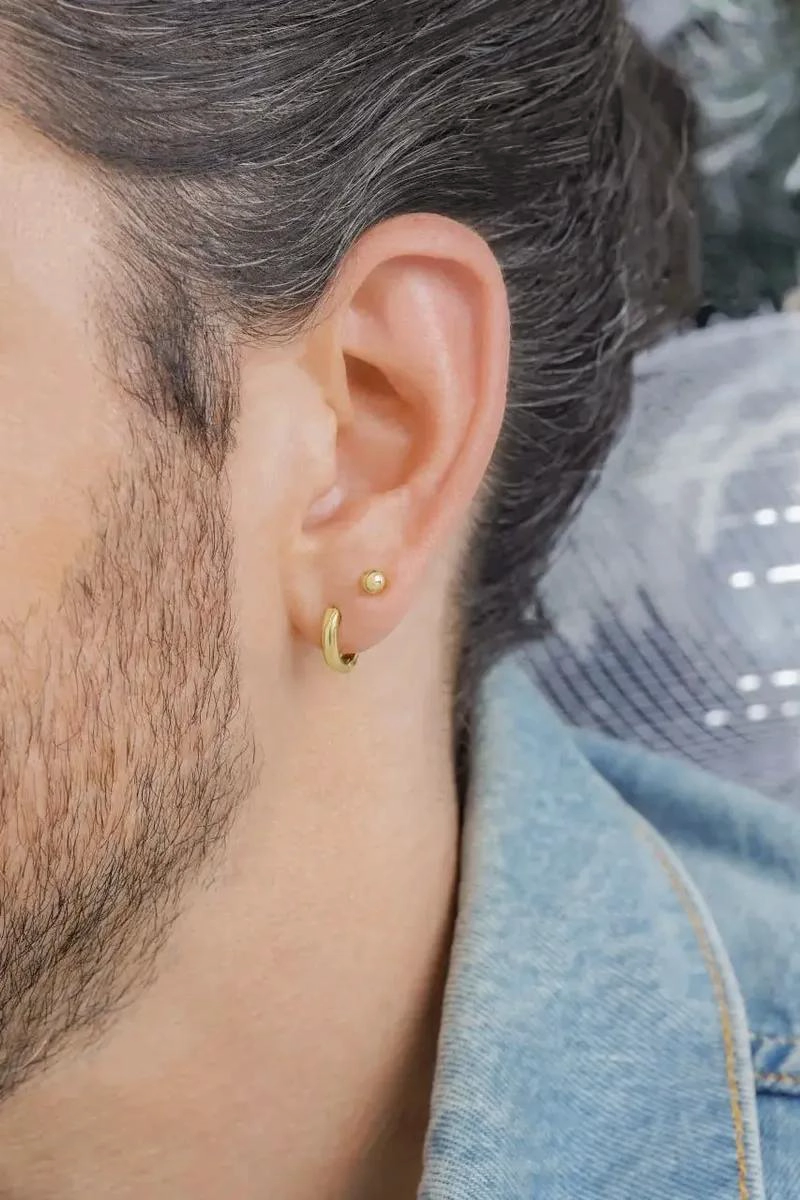 ARETE CANDONGA LISA CLICK EN ORO LAMINADO DE 18K - 3