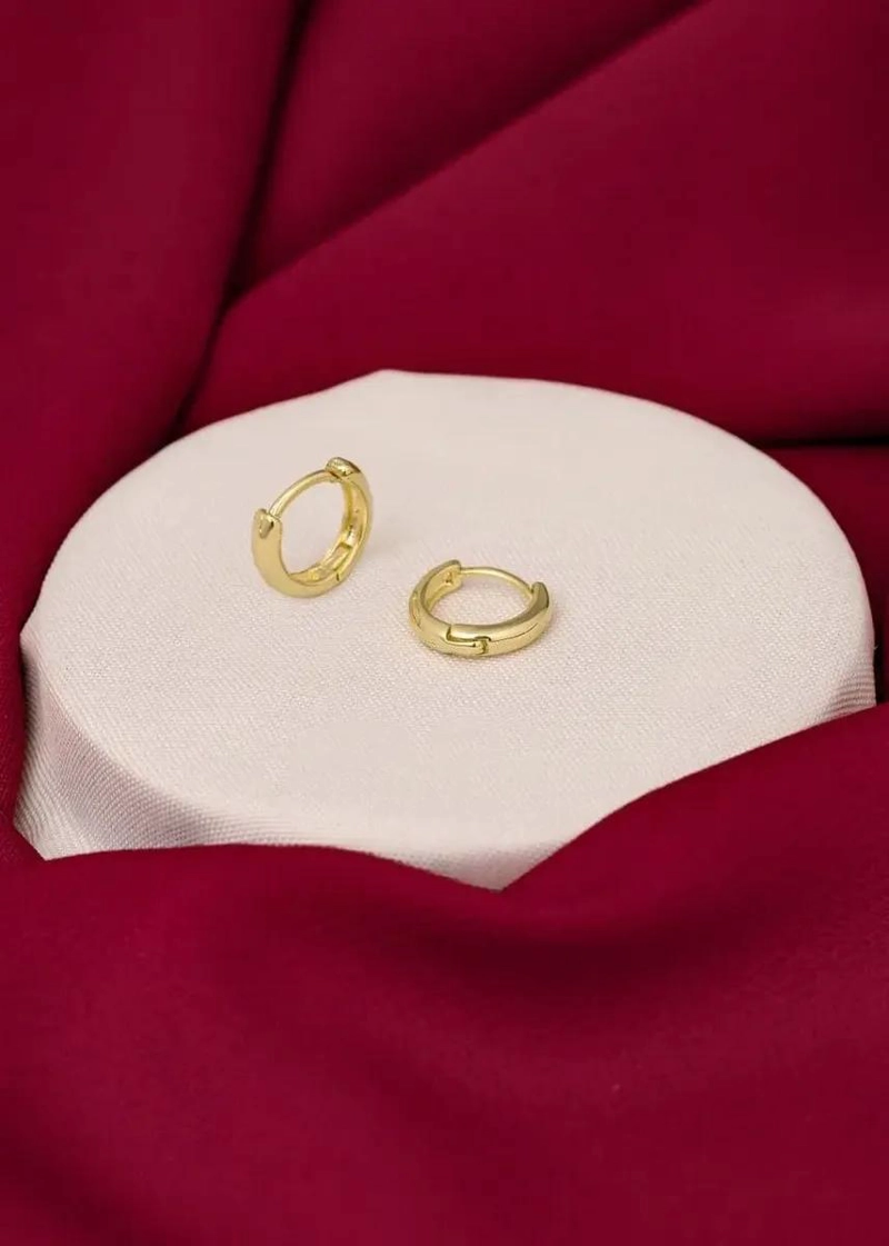 ARETE CANDONGA LISA CLICK EN ORO LAMINADO DE 18K - 4