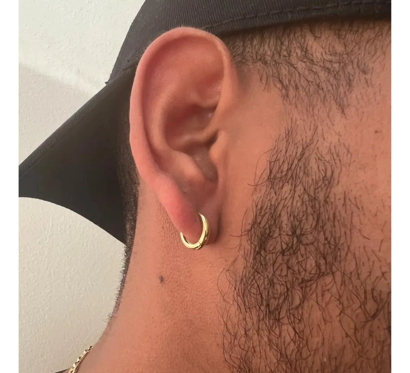 ARETE CANDONGA LISA CLICK EN ORO LAMINADO DE 18K - 5