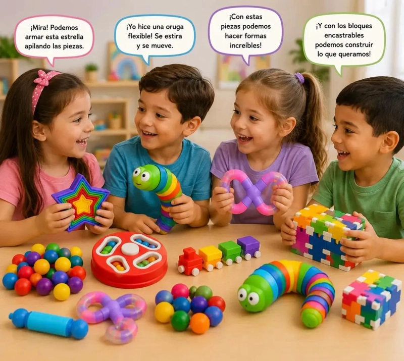 JUGUETE SENSORIAL EDUCATIVO 7 EN 1 PARA EL DESARROLLO INFANTIL - 10