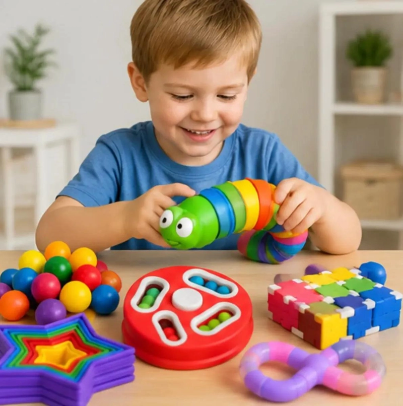 JUGUETE SENSORIAL EDUCATIVO 7 EN 1 PARA EL DESARROLLO INFANTIL - 2
