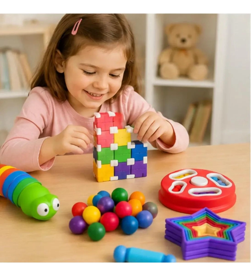 JUGUETE SENSORIAL EDUCATIVO 7 EN 1 PARA EL DESARROLLO INFANTIL - 3