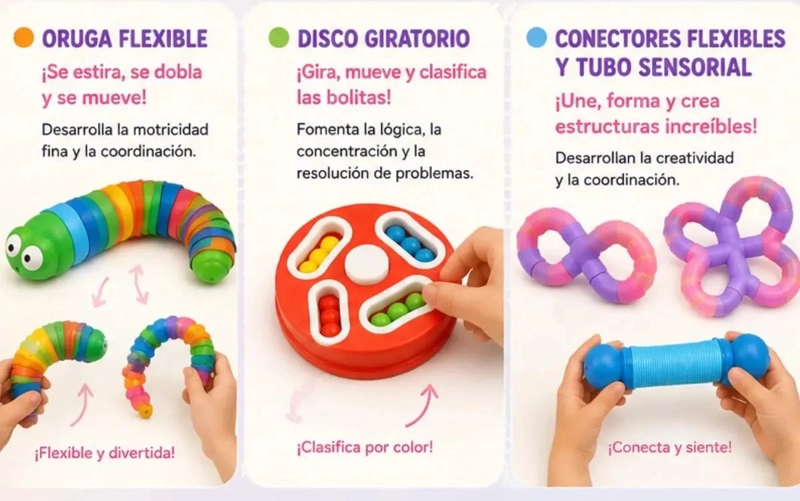 JUGUETE SENSORIAL EDUCATIVO 7 EN 1 PARA EL DESARROLLO INFANTIL - 5