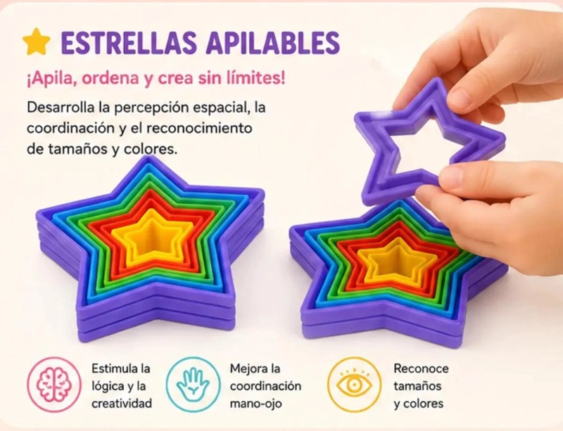 JUGUETE SENSORIAL EDUCATIVO 7 EN 1 PARA EL DESARROLLO INFANTIL - 8
